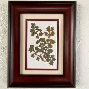 Pressed, Dried Fern in a Beautiful Wood Frame